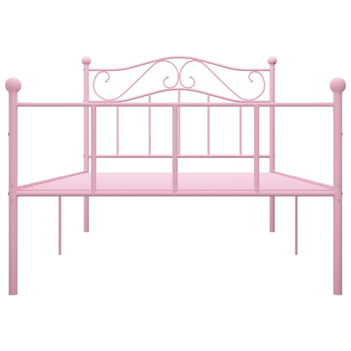 sengestel 90x200 cm metal pink