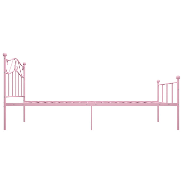 sengestel 90x200 cm metal pink