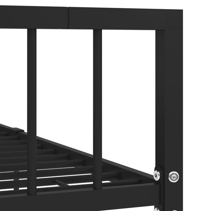 sengestel 90x200 cm metal sort