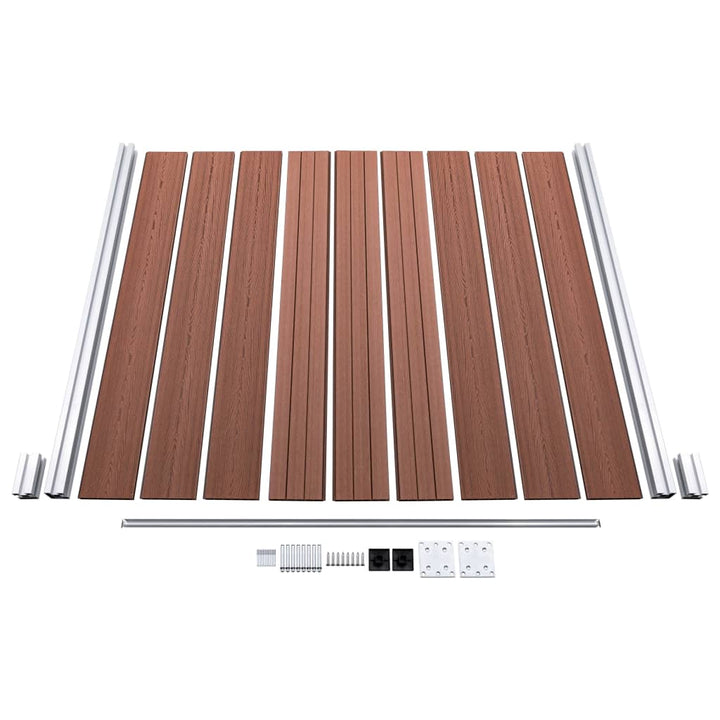 havehegn 872x186 cm WPC brun