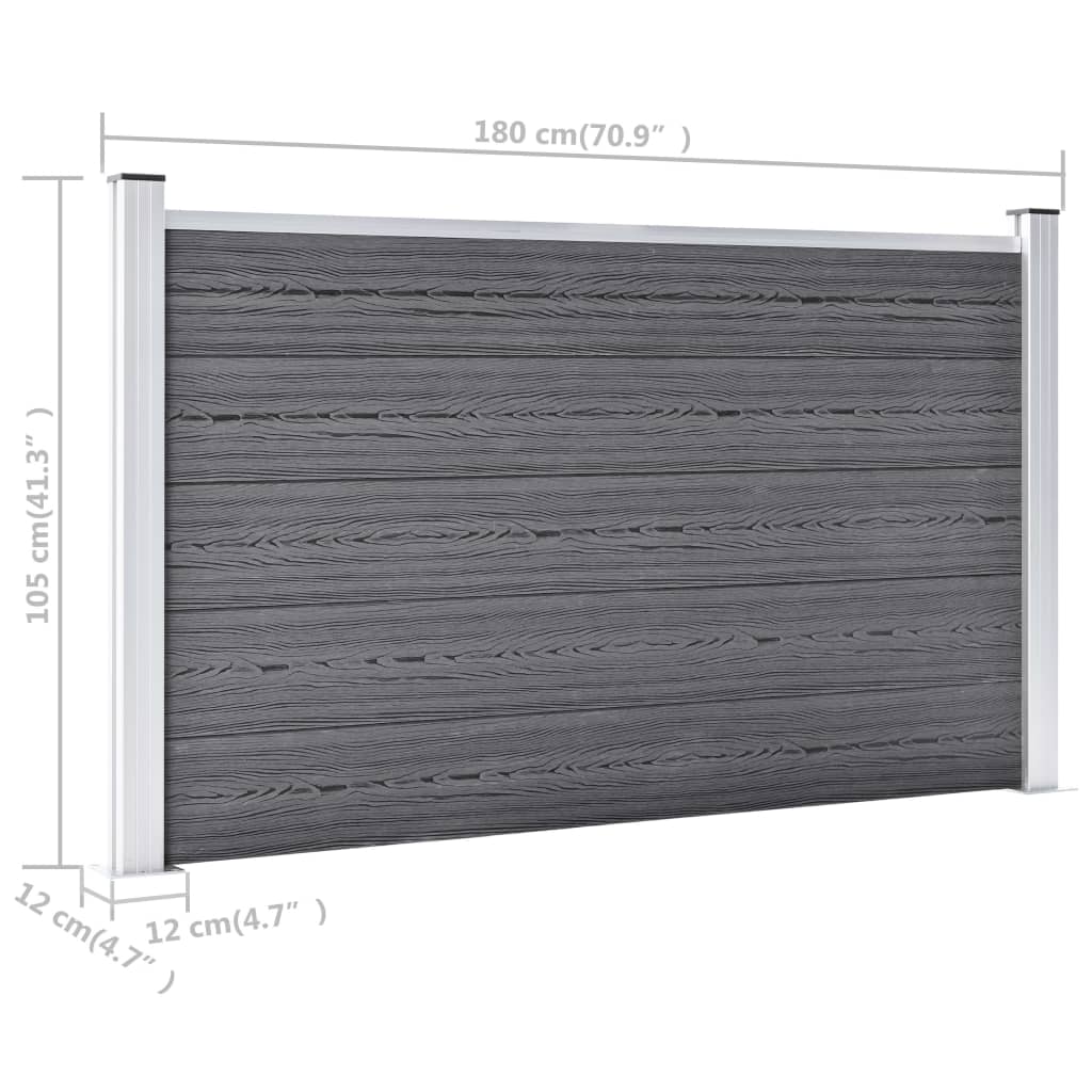 havehegn 699 x 106 cm WPC grå
