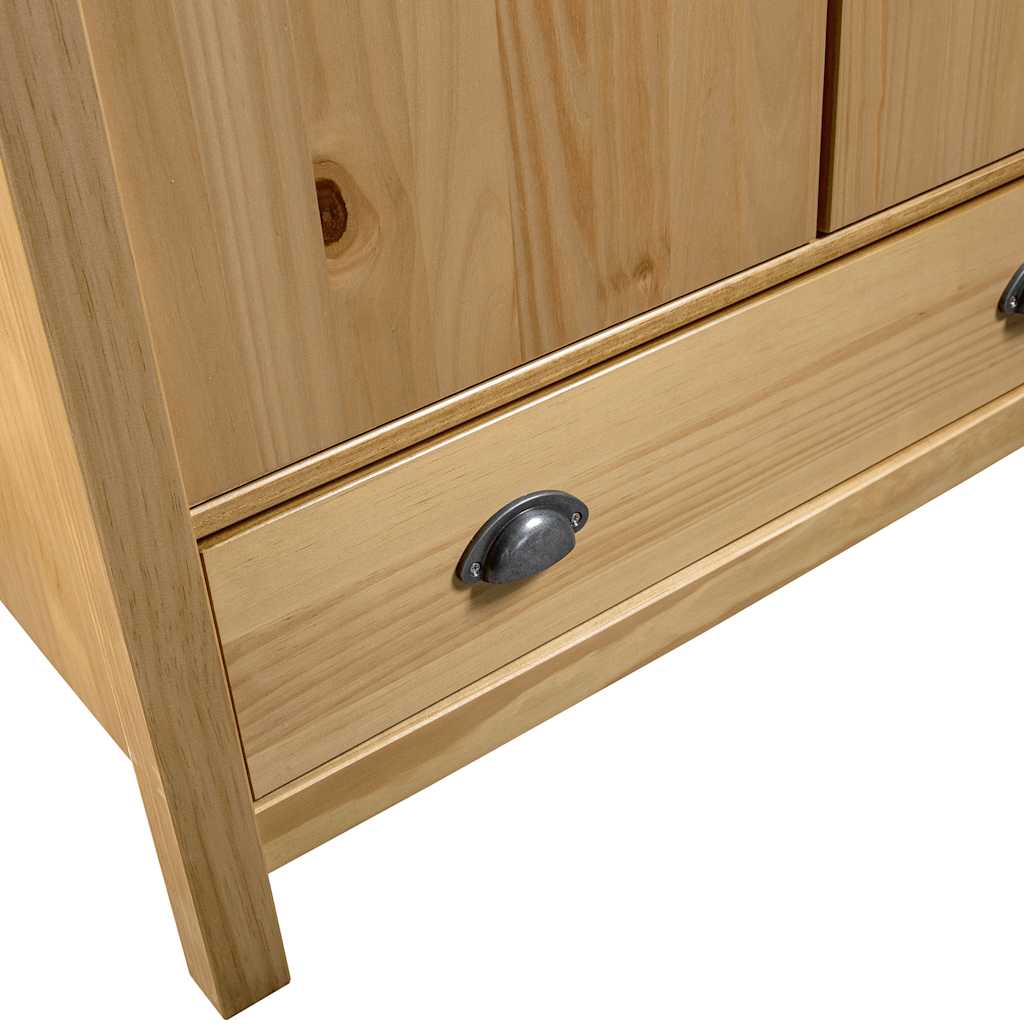 klædeskab med 2 låger Hill 89x50x170 cm massivt fyrretræ