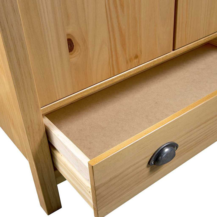 klædeskab med 2 låger Hill 89x50x170 cm massivt fyrretræ