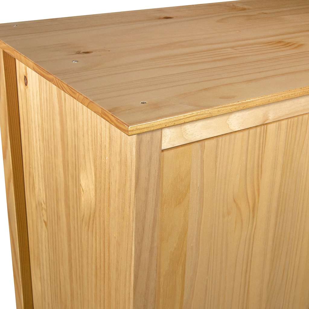 klædeskab med 2 låger Hill 89x50x170 cm massivt fyrretræ