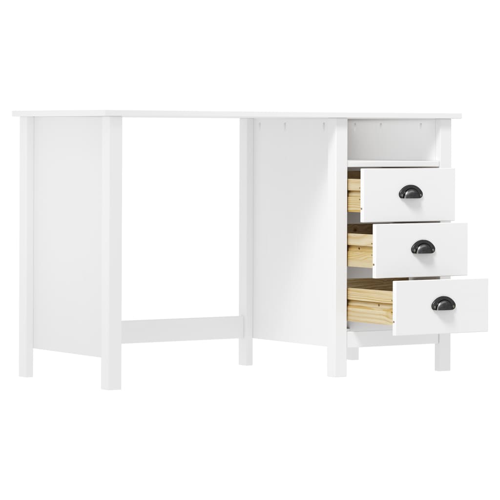 konsolbord Hill med 3 skuffer 120x50x74 cm massivt fyrretræ