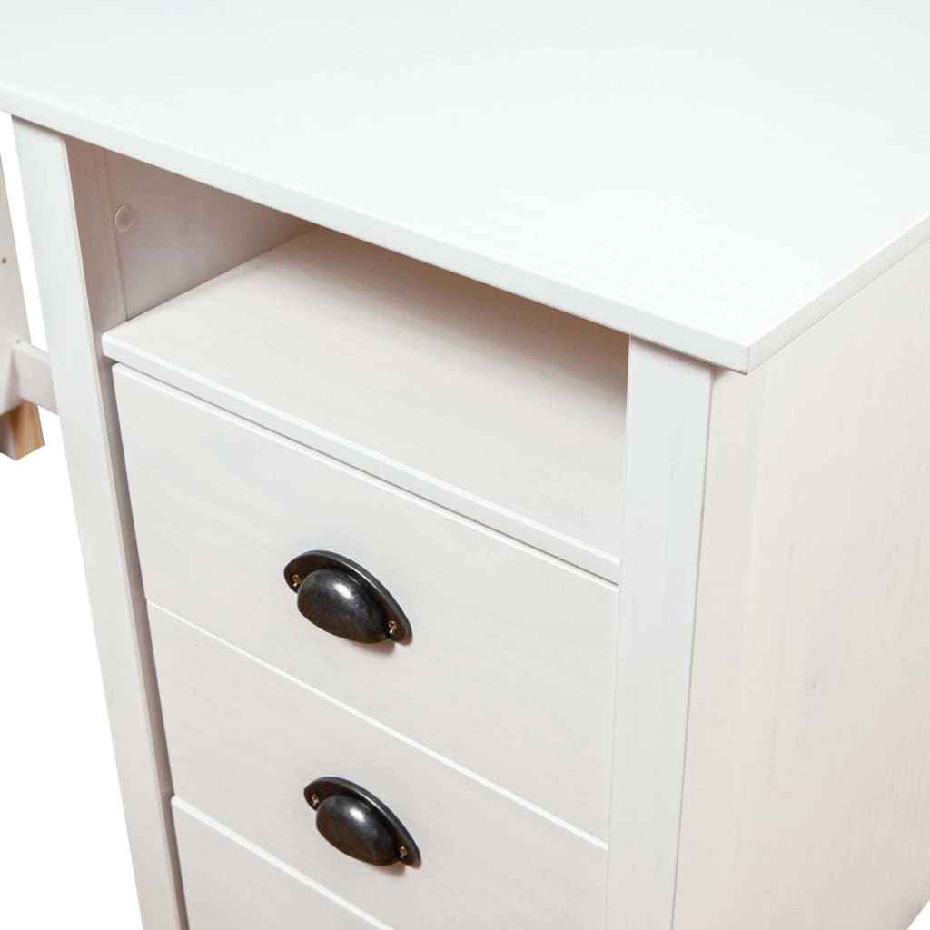 konsolbord Hill med 3 skuffer 120x50x74 cm massivt fyrretræ