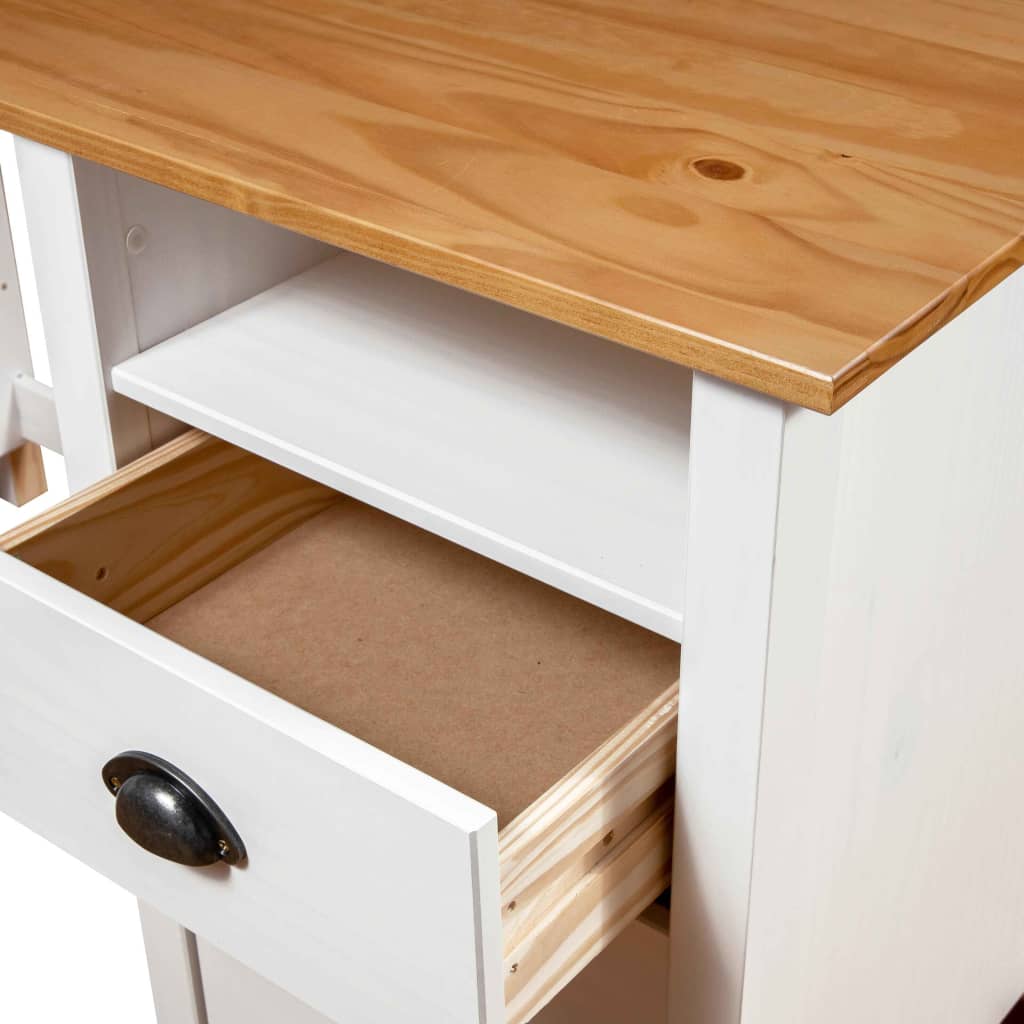 skrivebord Hill med 3 skuffer 120x50x74 cm massivt fyrretræ