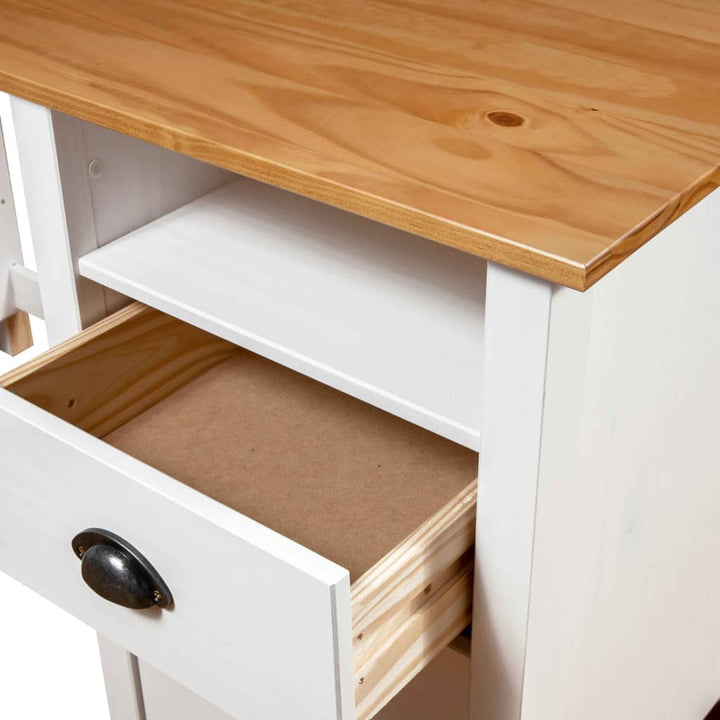 skrivebord Hill med 3 skuffer 120x50x74 cm massivt fyrretræ