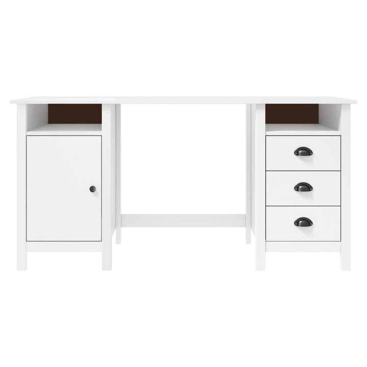 skrivebord Hill 150x50x74 cm massivt fyrretræ hvid