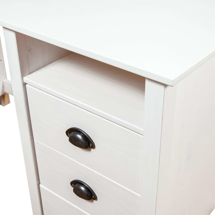 skrivebord Hill 150x50x74 cm massivt fyrretræ hvid