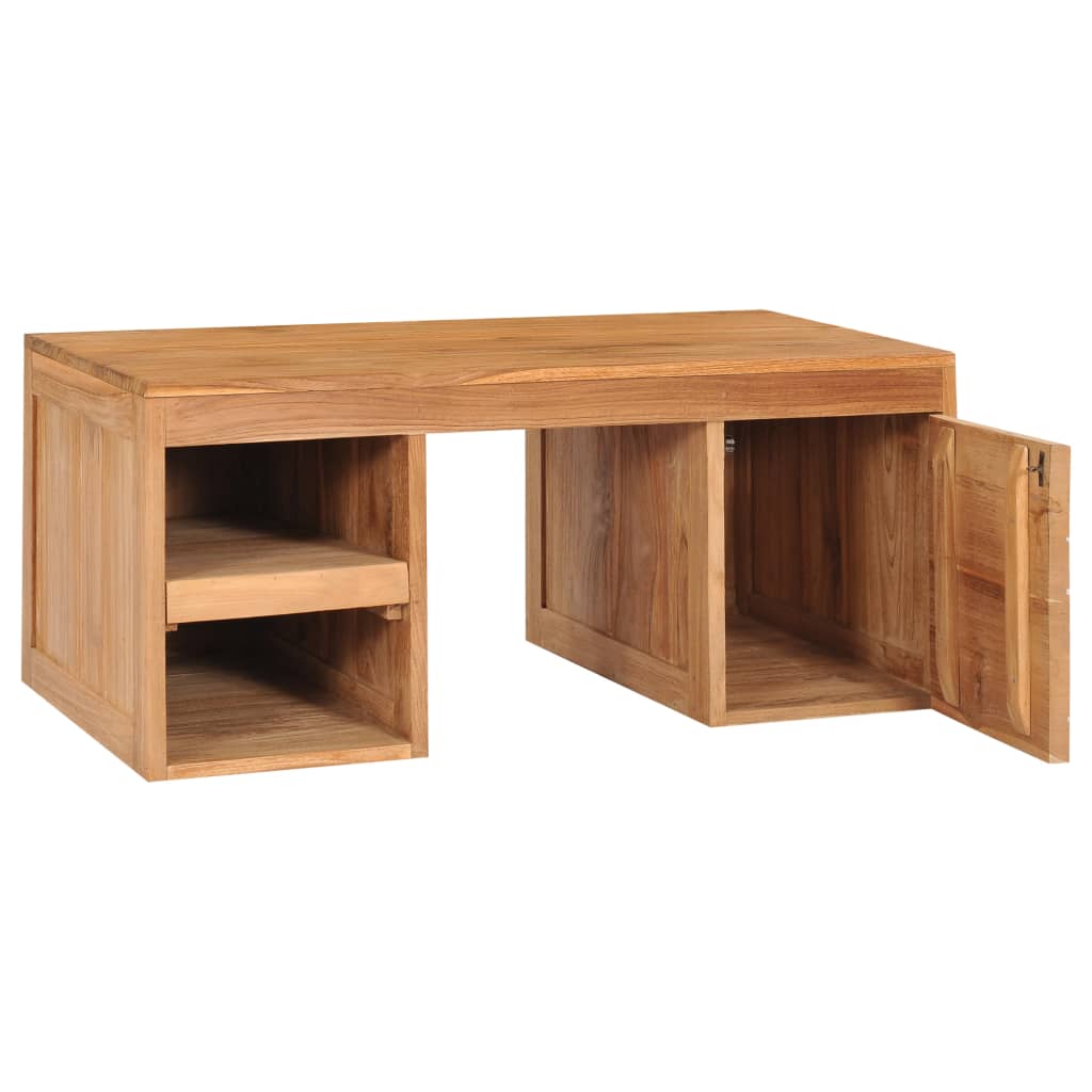 sofabord 90x50x40 cm massivt teaktræ