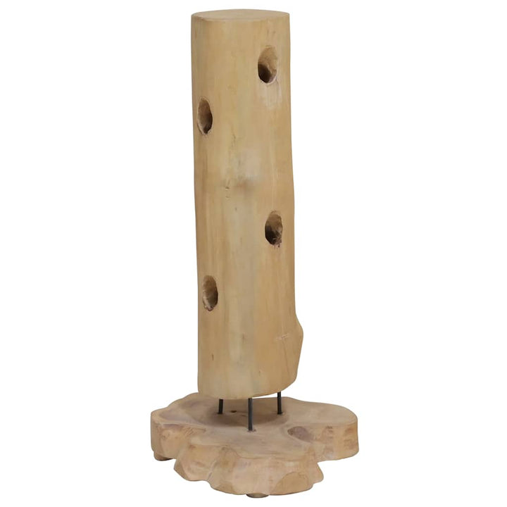 vinreol til 8 flasker 40x30x80 cm massivt teaktræ