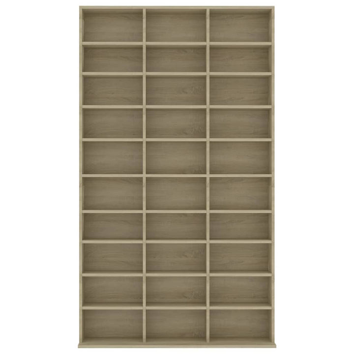 cd-reol 102x16x177,5 cm konstrueret træ sonoma-eg