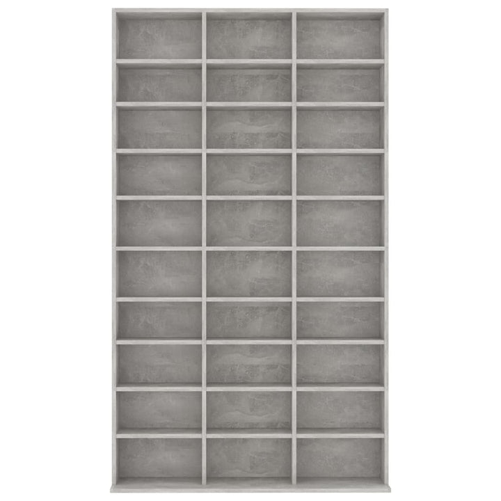 cd-reol 102x16x177,5 cm konstrueret træ betongrå
