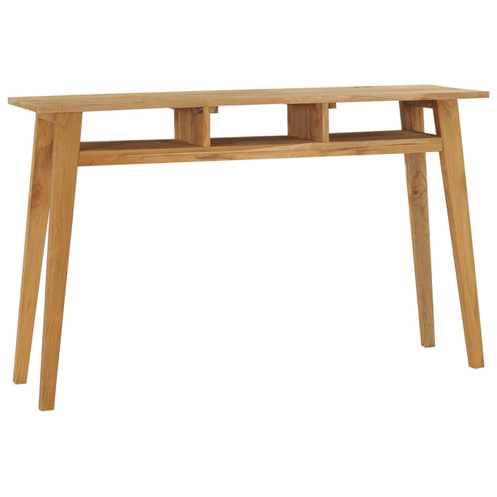 konsolbord 120x35x75 cm massivt teaktræ