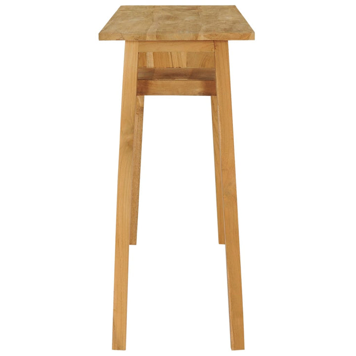 konsolbord 120x35x75 cm massivt teaktræ