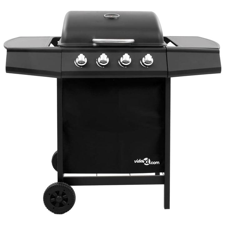 gasgrill 4 brændere sort