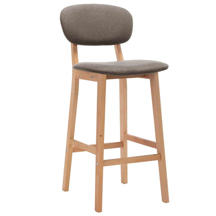 barstole 2 stk. stof gråbrun
