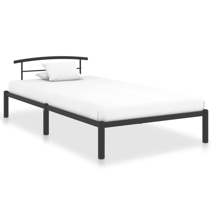 sengestel 90x200 cm metal sort
