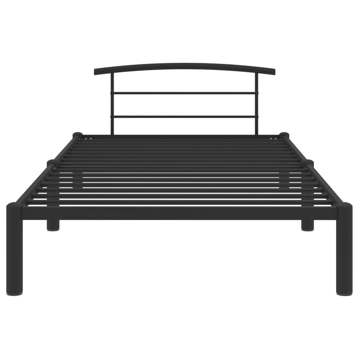 sengestel 90x200 cm metal sort