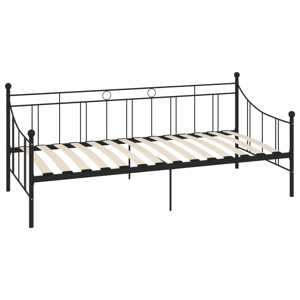 stel til daybed 90x200 cm metal sort