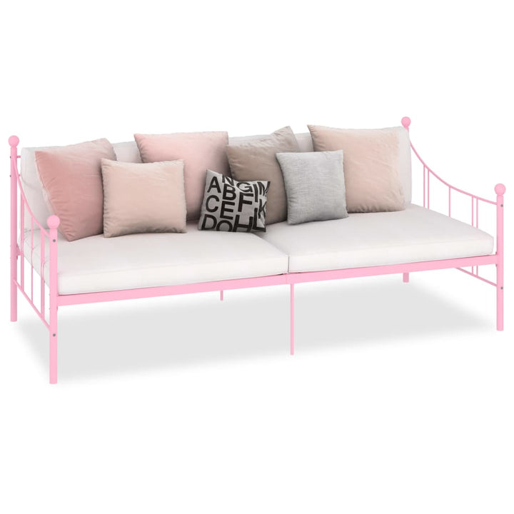 stel til daybed 90x200 cm metal pink