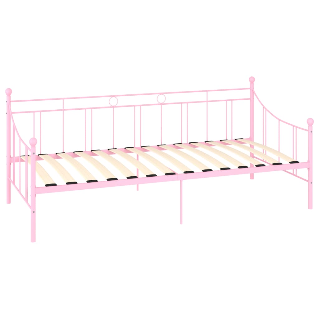 stel til daybed 90x200 cm metal pink