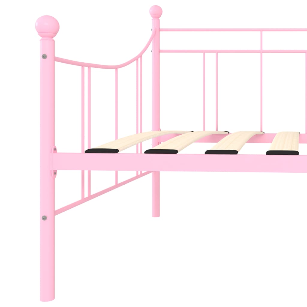 stel til daybed 90x200 cm metal pink