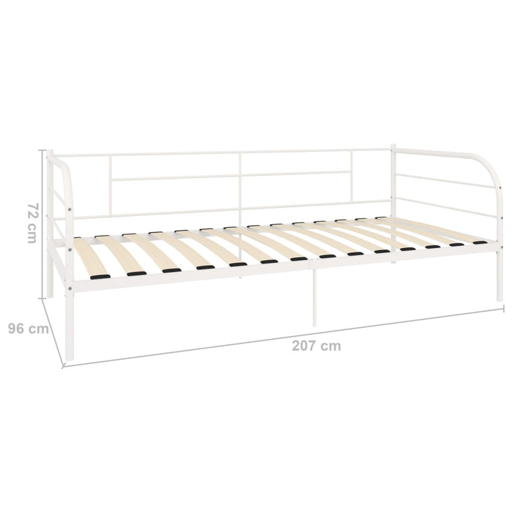 stel til daybed 90x200 cm metal hvid