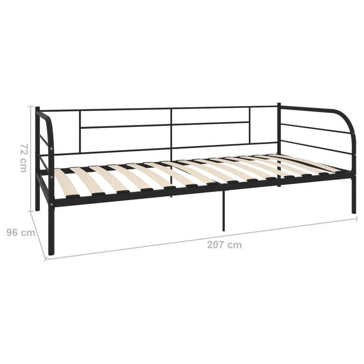 stel til daybed 90x200 cm metal sort