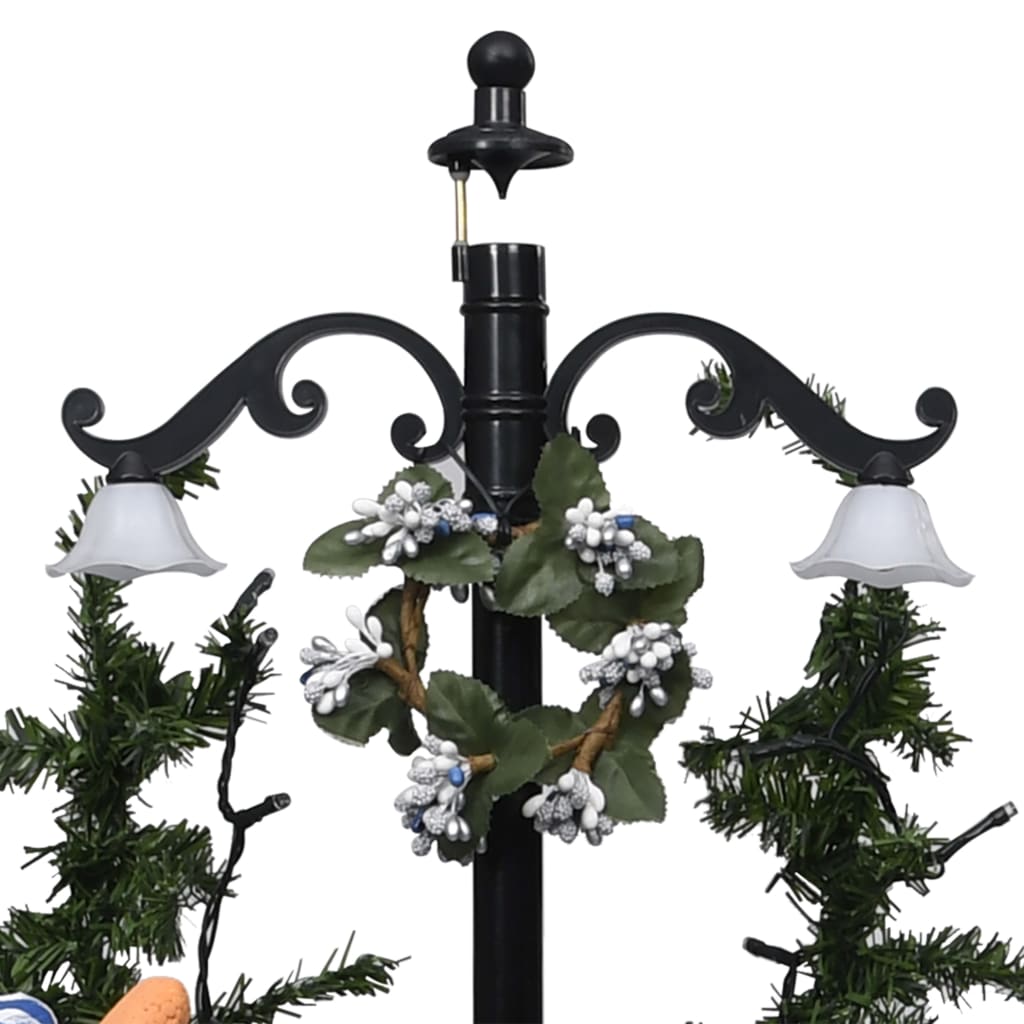 juletræ med snefald paraplyfod 75 cm PVC blå