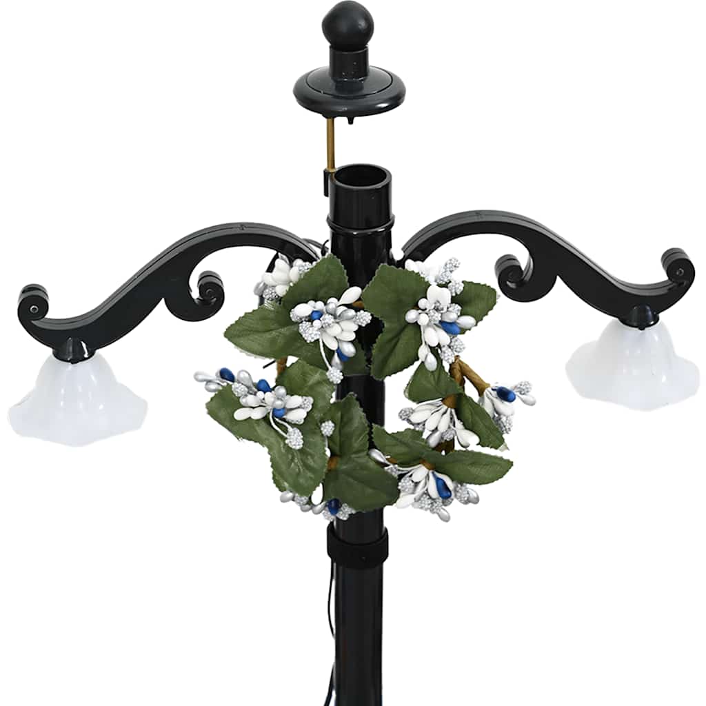 juletræ med snefald paraplyfod 75 cm PVC blå