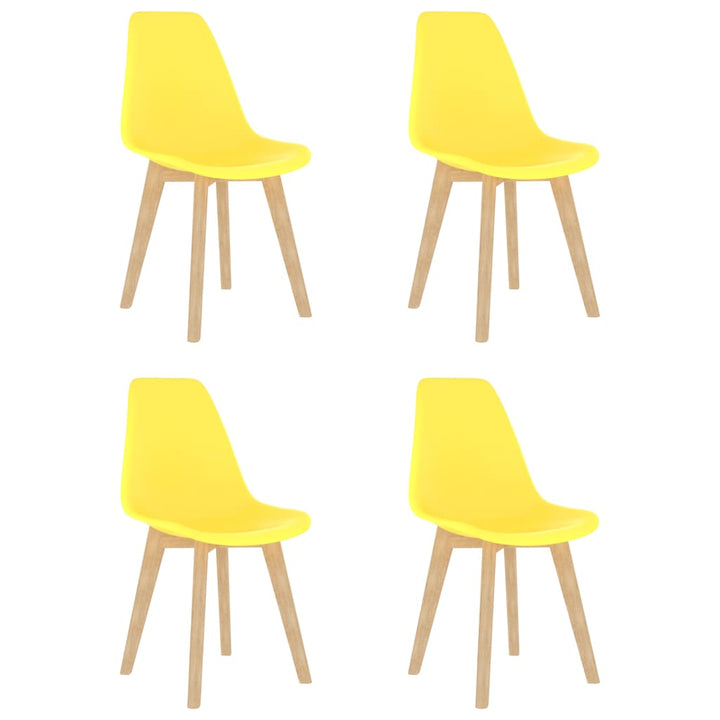 spisebordsstole 4 stk. plastik gul