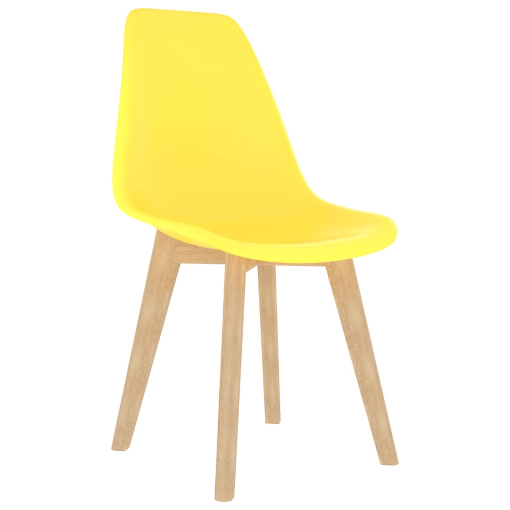 spisebordsstole 6 stk. plastik gul