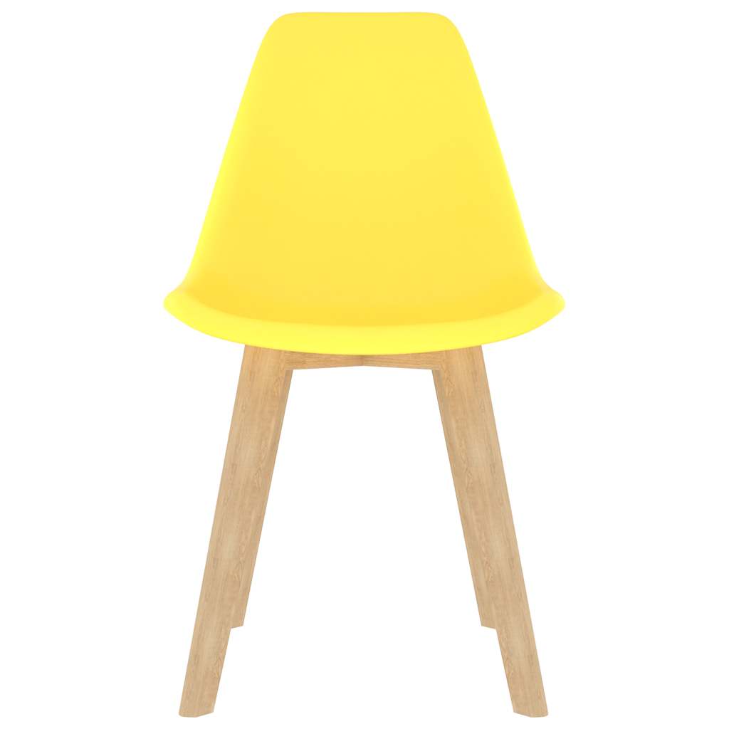 spisebordsstole 6 stk. plastik gul