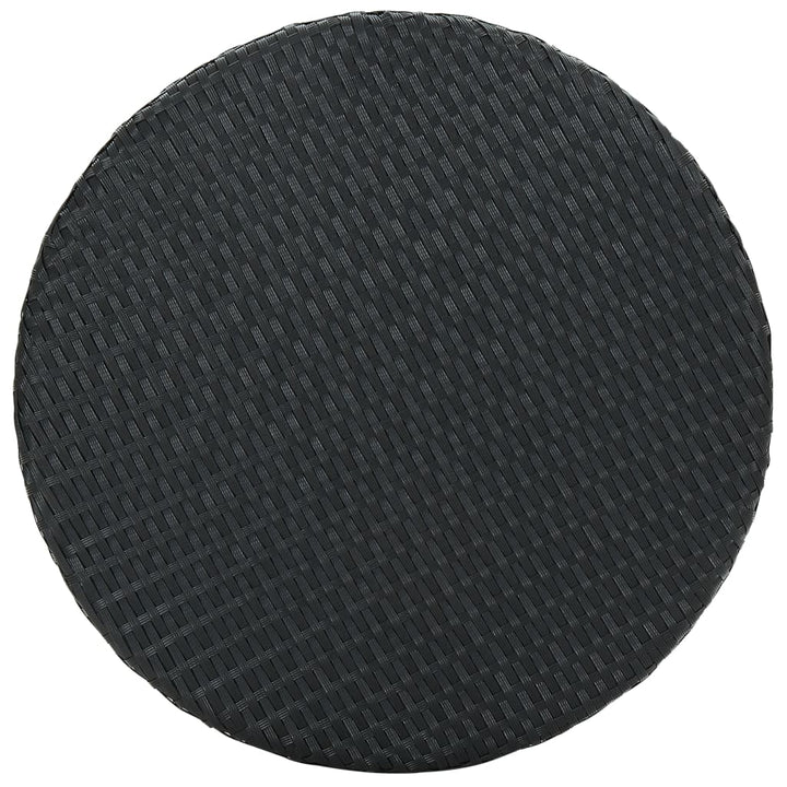 havebord 60,5x106 cm polyrattan sort