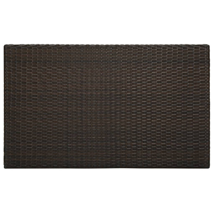 barbord til haven 100x60,5x110,5 cm polyrattan brun