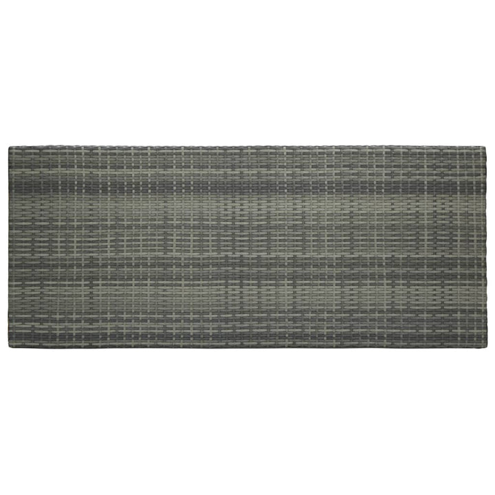 barbord til haven 140,5x60,5x110,5 cm polyrattan grå