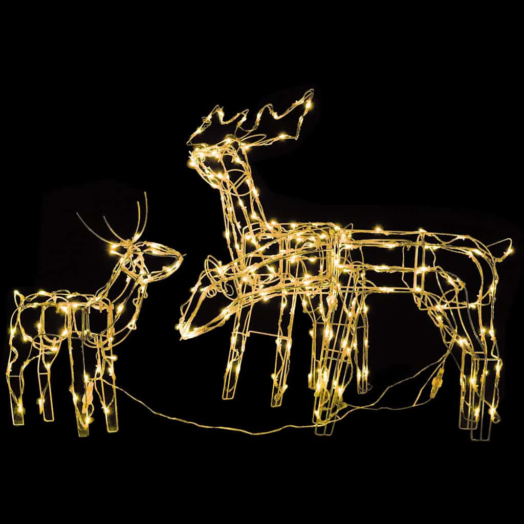 juledekoration i 3 dele rensdyr 229 LED'er
