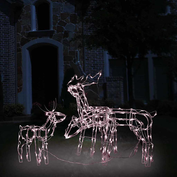 juledekoration i 3 dele rensdyr 229 LED'er