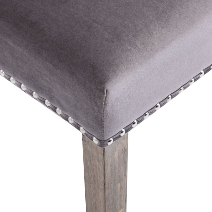 spisebordsstol velour grå