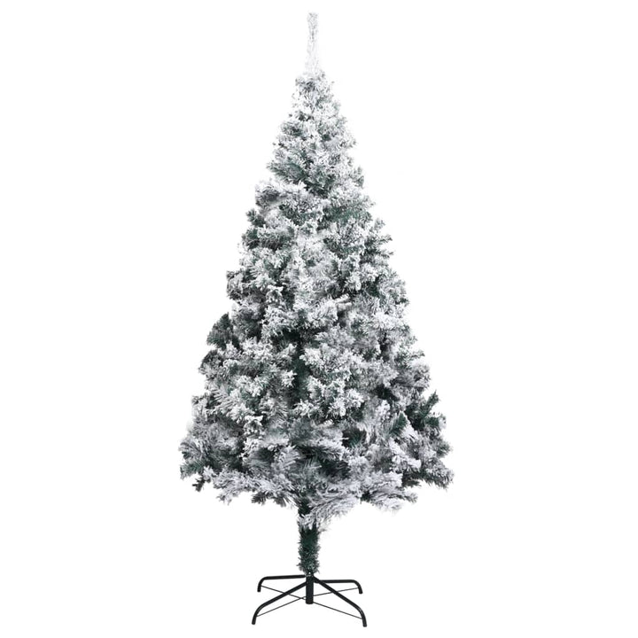 kunstigt juletræ med sne 240 cm PVC grøn