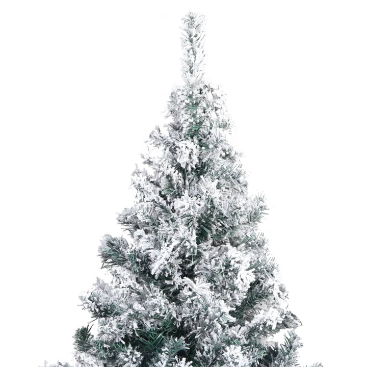 kunstigt juletræ med sne 240 cm PVC grøn