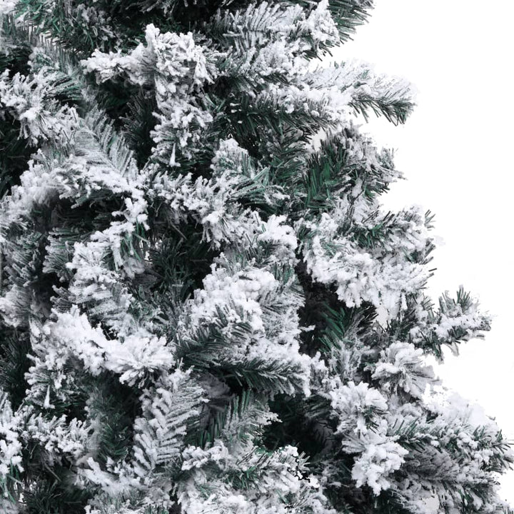 kunstigt juletræ med sne 240 cm PVC grøn