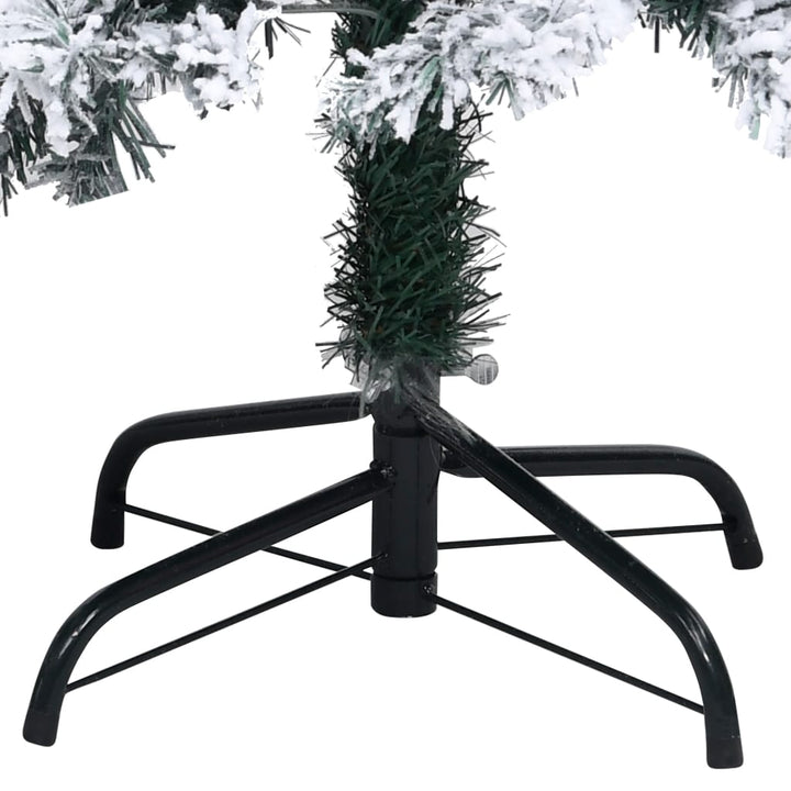 kunstigt juletræ med sne 240 cm PVC grøn