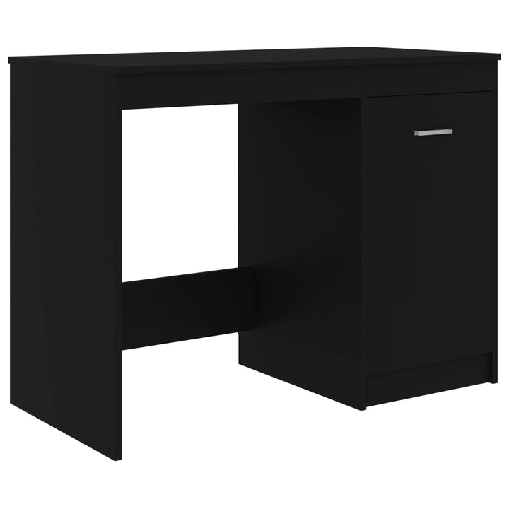 skrivebord 140x50x76 cm konstrueret træ sort