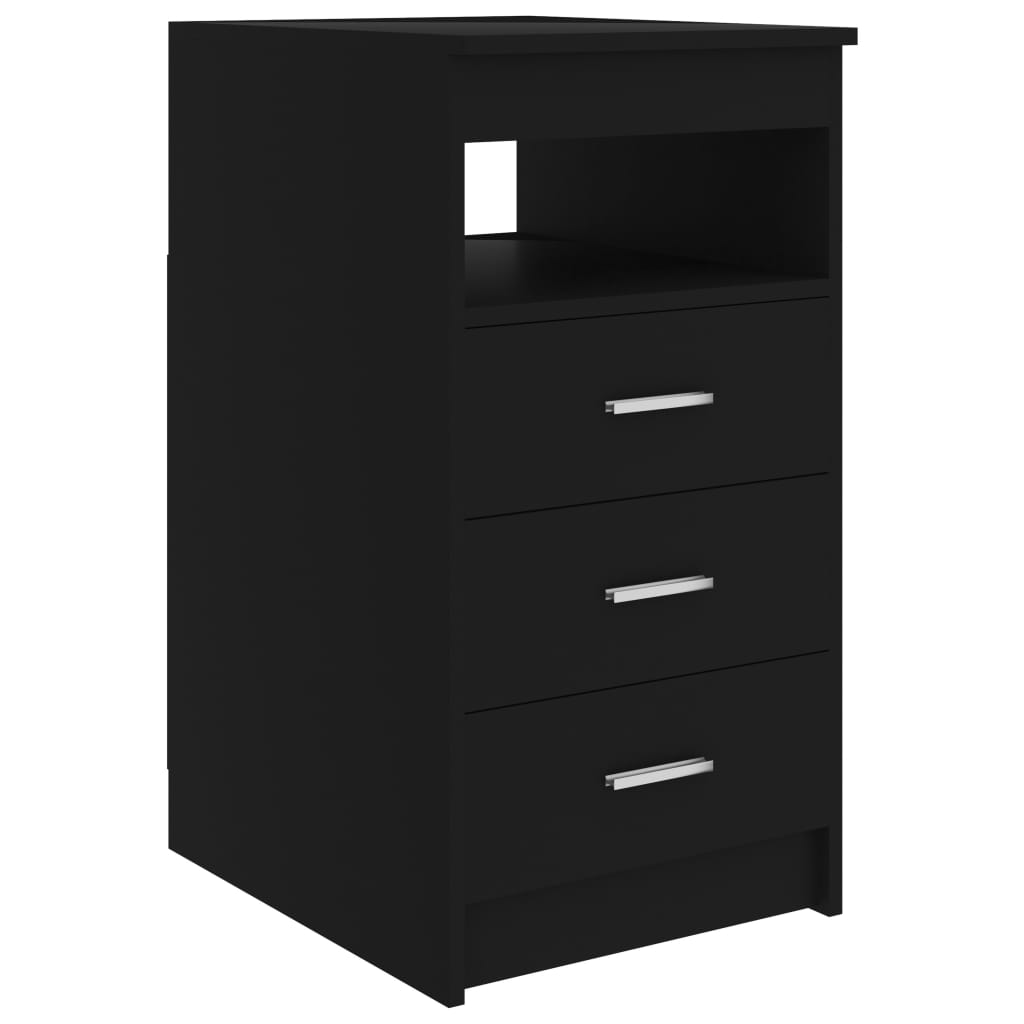 skrivebord 140x50x76 cm konstrueret træ sort