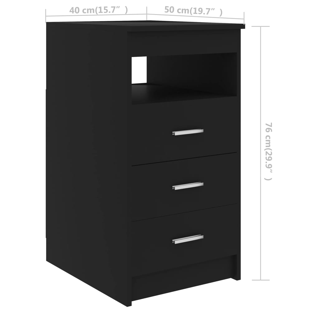skrivebord 140x50x76 cm konstrueret træ sort
