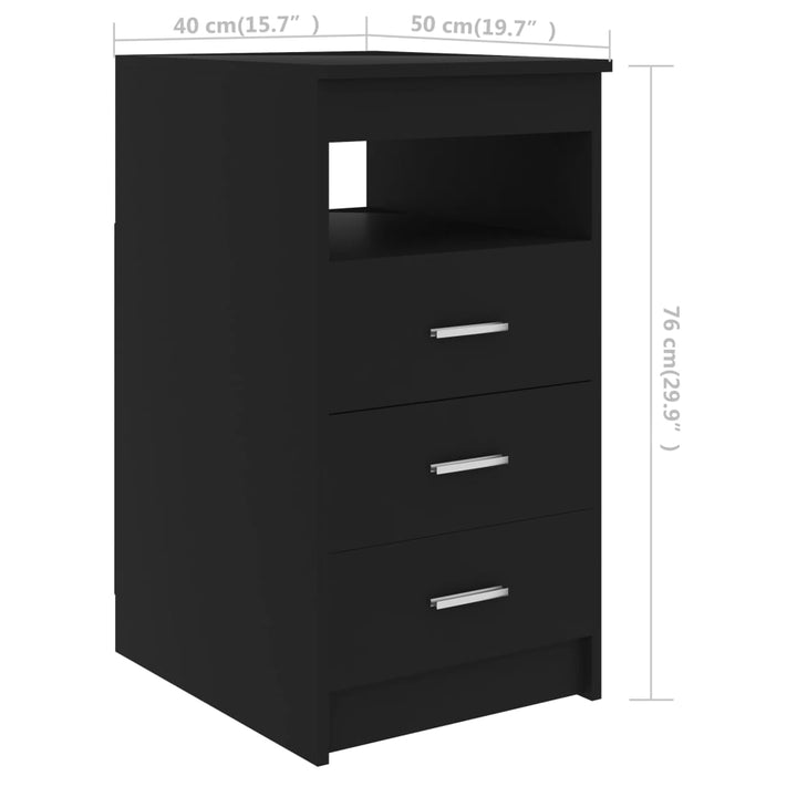 skrivebord 140x50x76 cm konstrueret træ sort