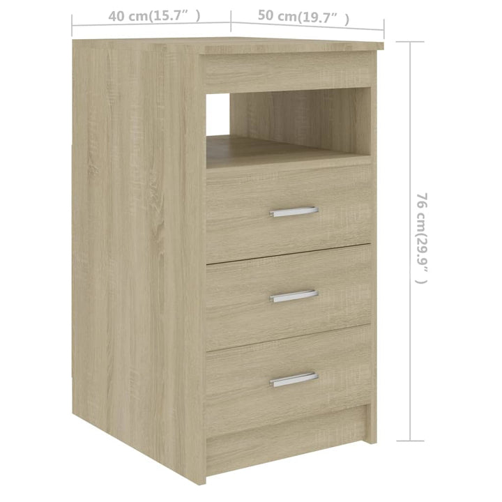 skrivebord 140x50x76 cm konstrueret træ sonoma-eg